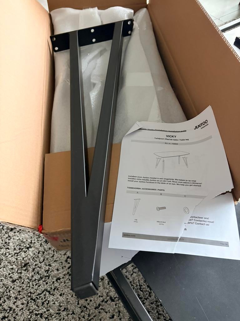Tafelpoten zwart, Enlèvement, Neuf