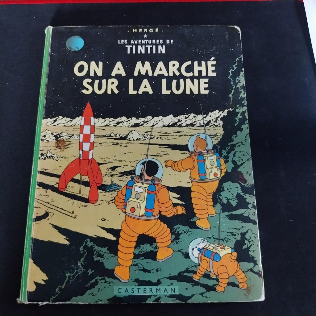 BD TINTIN " ON A MARCHE SUR LA LUNE" édition 1966, Enlèvement, Utilisé, HERGE