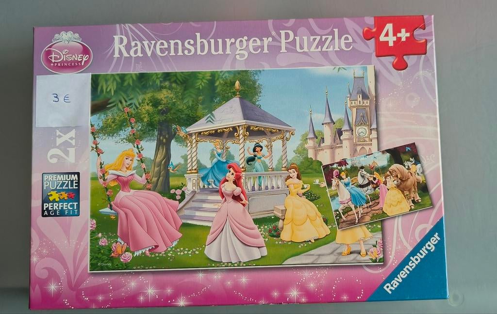 Puzzel Disney Prinses + Baby Shark, vanaf 4j, Ophalen, 10 tot 50 stukjes, Gebruikt
