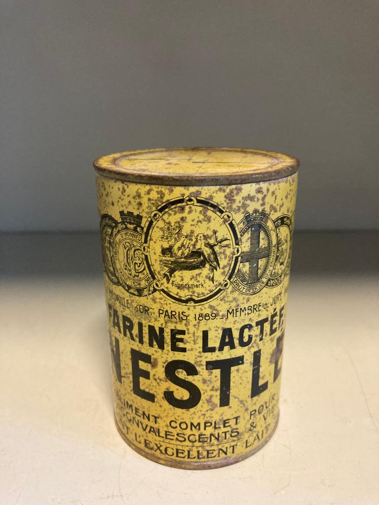Blik Nestle Farine Lactée, Collections, Boîte en métal, Utilisé, Autre, Autres marques, Enlèvement ou Envoi