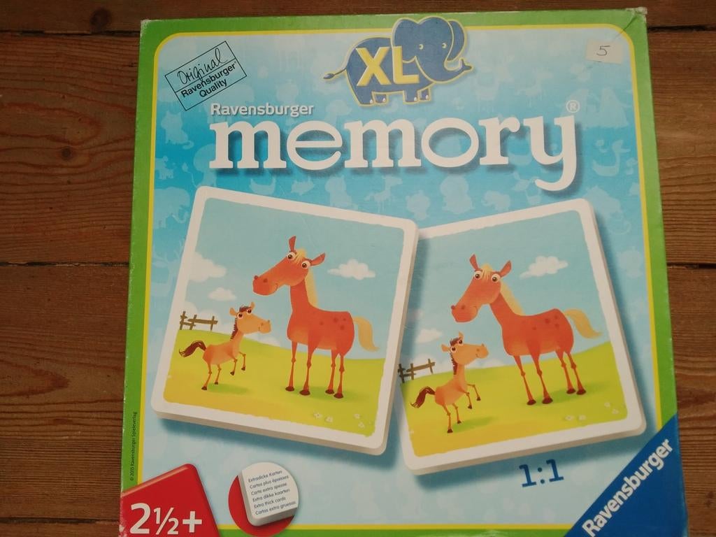 Ravensburger XL memory (vanaf 2,5 jaar, 2-4 spelers), Een of twee spelers, Ophalen, Gebruikt, Ravensburger