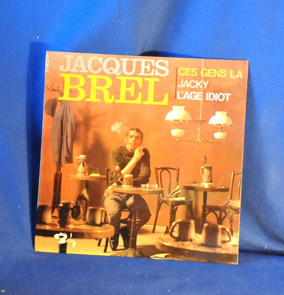vinyl 45 tour vintage jacques brel  (x2063), Enlèvement ou Envoi, Utilisé
