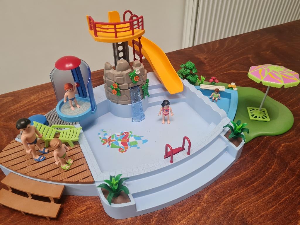 Playmobil zwembad set, Kinderen en Baby's, Speelgoed | Playmobil, Ophalen of Verzenden, Gebruikt, Complete set