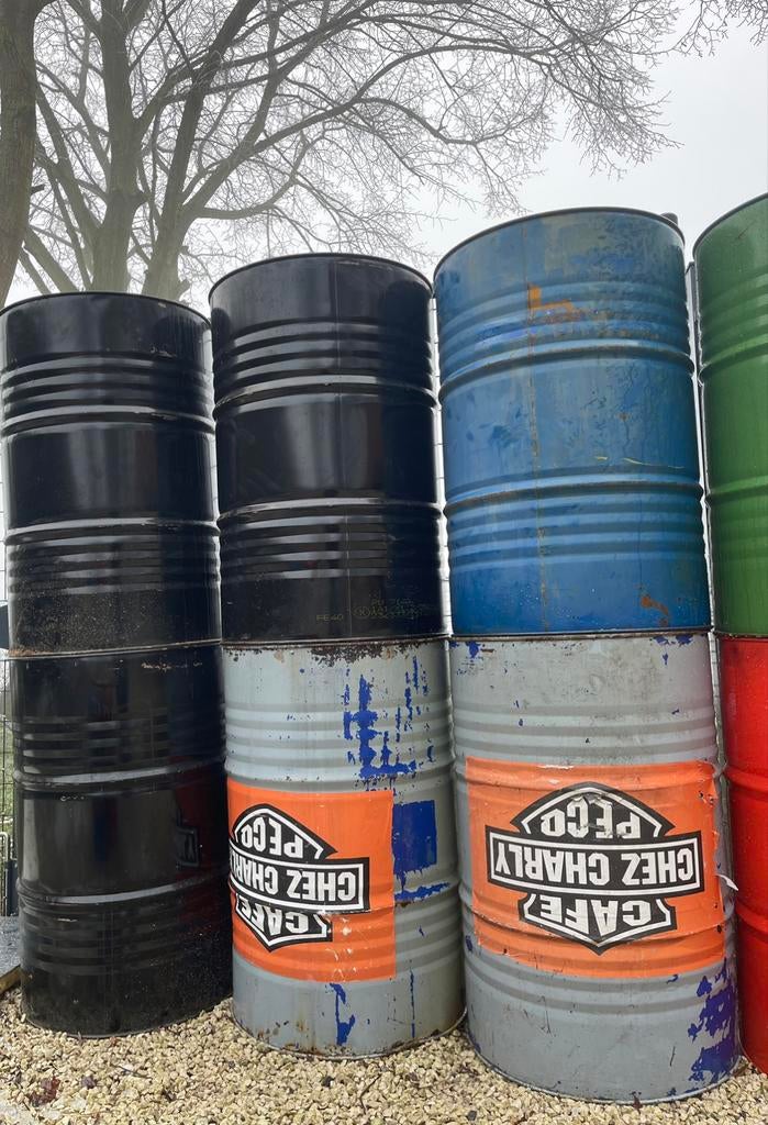 Metalen vat van 220l (decoratie, vuur, transformatie...), Ophalen of Verzenden, Zo goed als nieuw