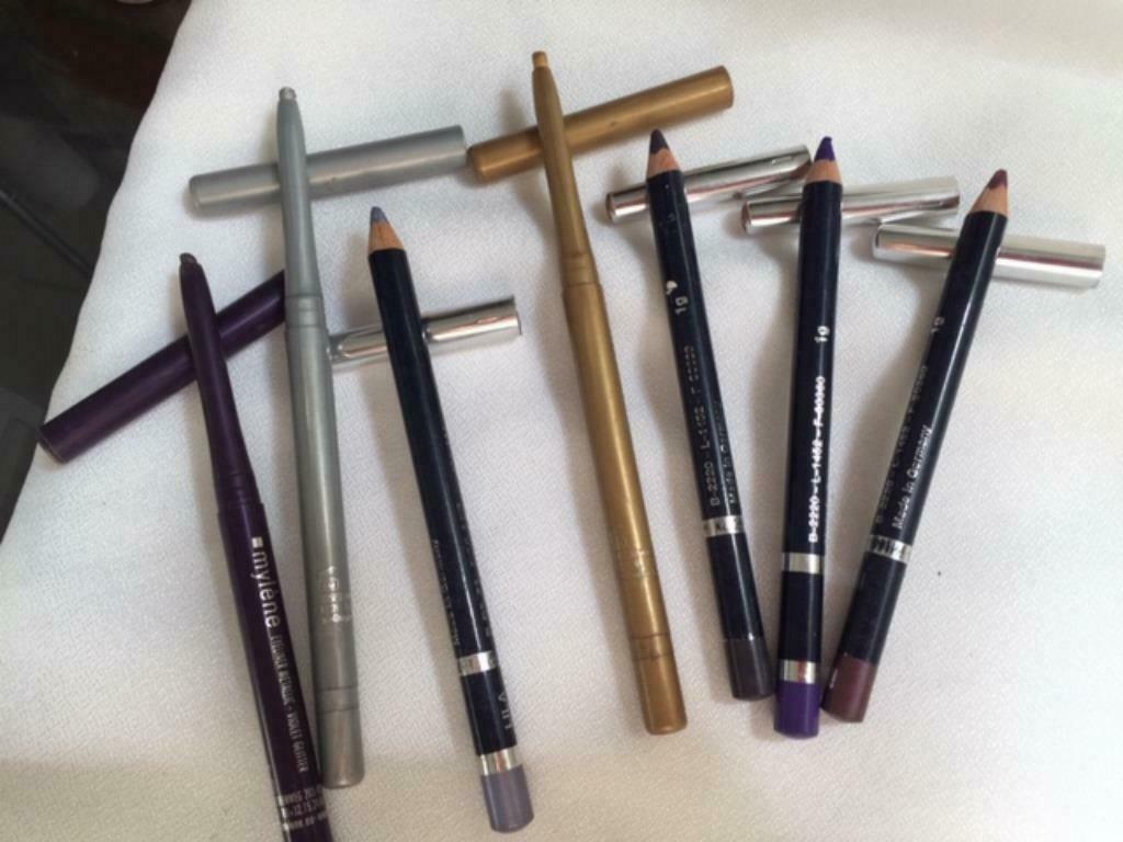 Lot de 9 Crayons pour les yeux - Kayal - Eyeliner, Ophalen of Verzenden, Gebruikt, Ogen, Make-up