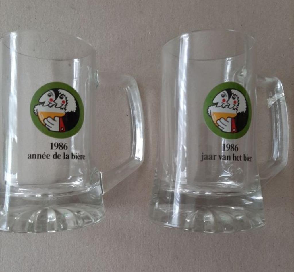 Chope à bière, Collections, Enlèvement, Utilisé, Verre à bière