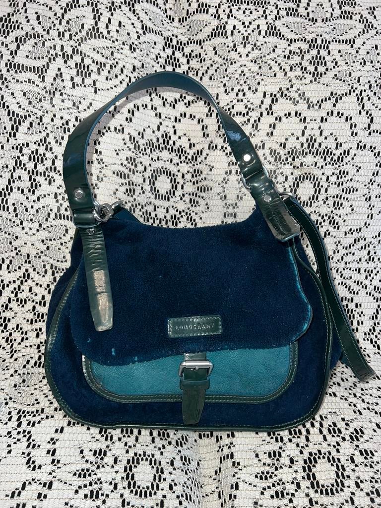 Sac LONGCHAMP modèle Balzane fourrure, Enlèvement ou Envoi, Bleu