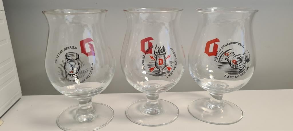 Duvel bierglazen, Ophalen of Verzenden, Zo goed als nieuw, Duvel