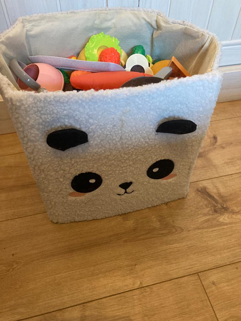 Plastieken speelgoed voor keukentje + pandadoos, Ophalen, Gebruikt, Kunststof, Speelkeuken-accessoire