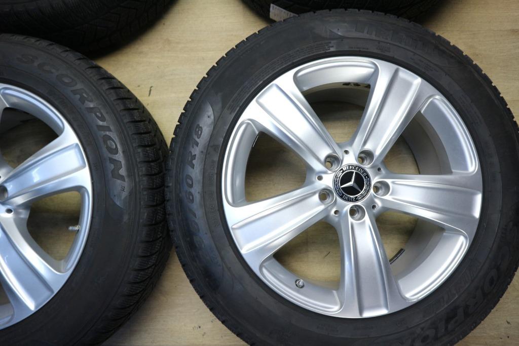 Jantes d'origine Mercedes GLC 18 pouces + pneus d'hiver, Pneus et Jantes, Pneus hiver, Enlèvement ou Envoi, Véhicule de tourisme