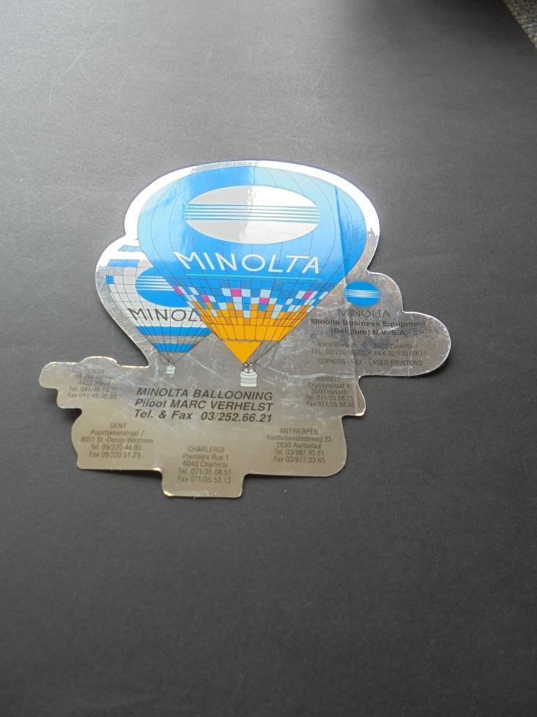 Autocollant pour montgolfière Minolta Verhelst, Enlèvement ou Envoi, Neuf, Société ou Association