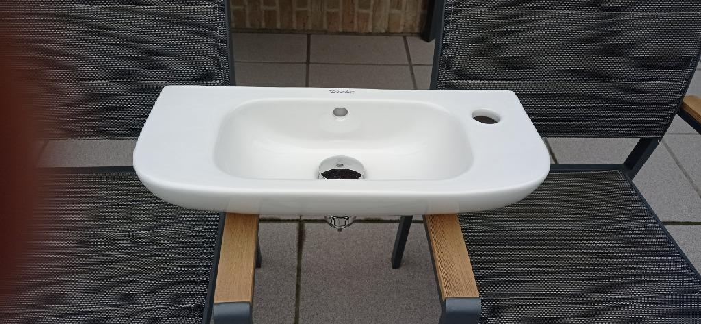 GLOEDNIEUWE handenwasser/fonteintje DURAVIT + crepine TRES, Ophalen, Nieuw, Chroom, Wastafel