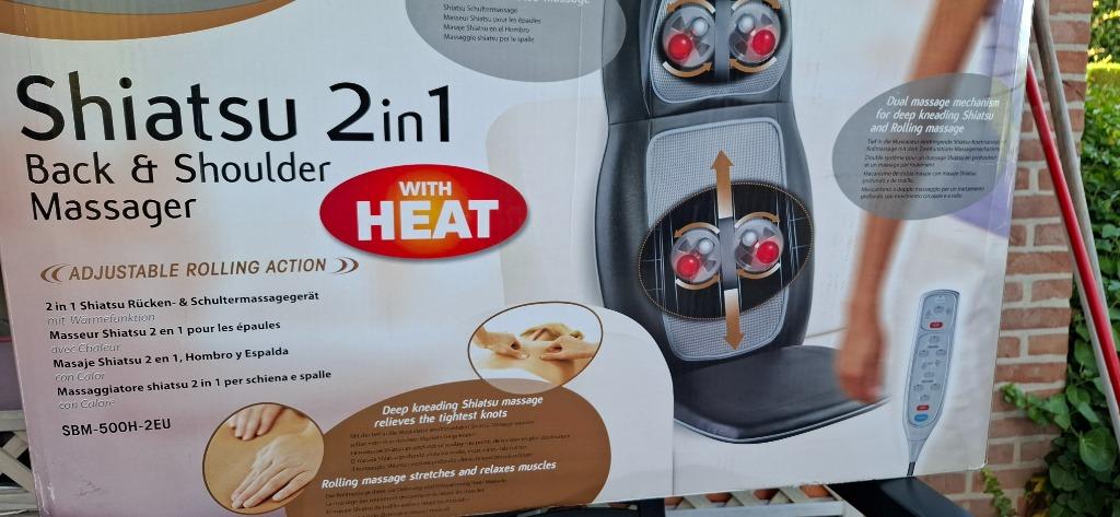 HoMedics 2-in-1 Shiatsu Massagekussen HEAT - KOOPJE !!!, Ophalen, Zo goed als nieuw, Massagestoel of Kussen