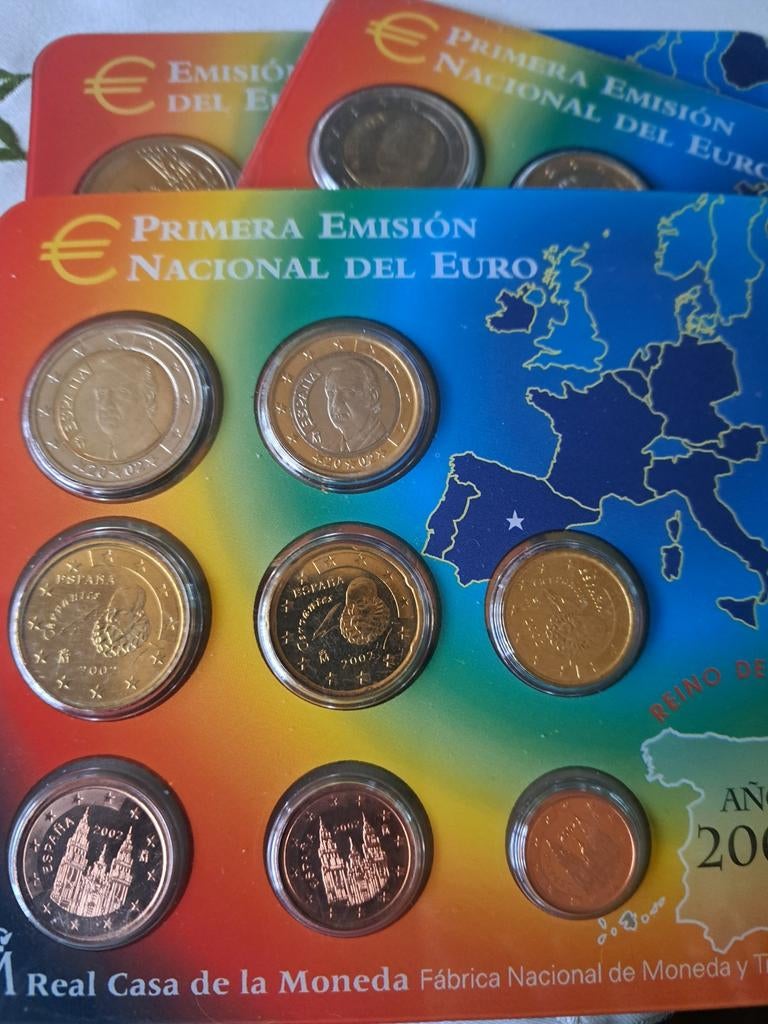 Euro-set spanje 2003 met alle munten unc, Timbres & Monnaies, Monnaies | Europe | Monnaies euro, Enlèvement, Espagne