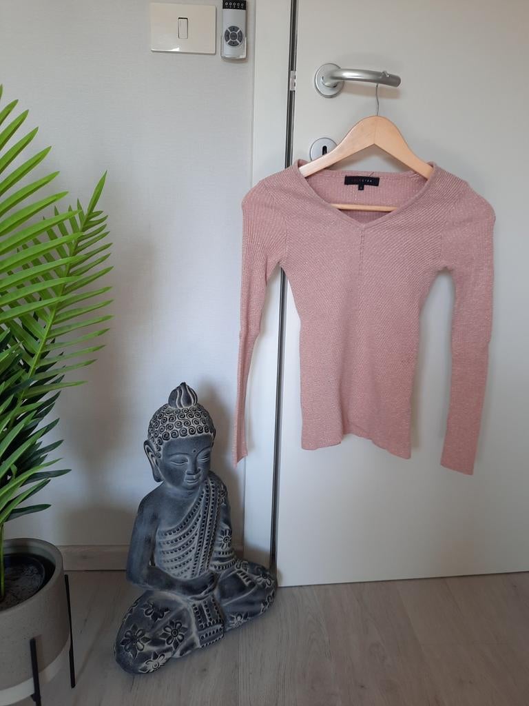 Roze glitter longsleeve LolaLiza maat S, Ophalen of Verzenden, Zo goed als nieuw, Maat 36 (S), Roze