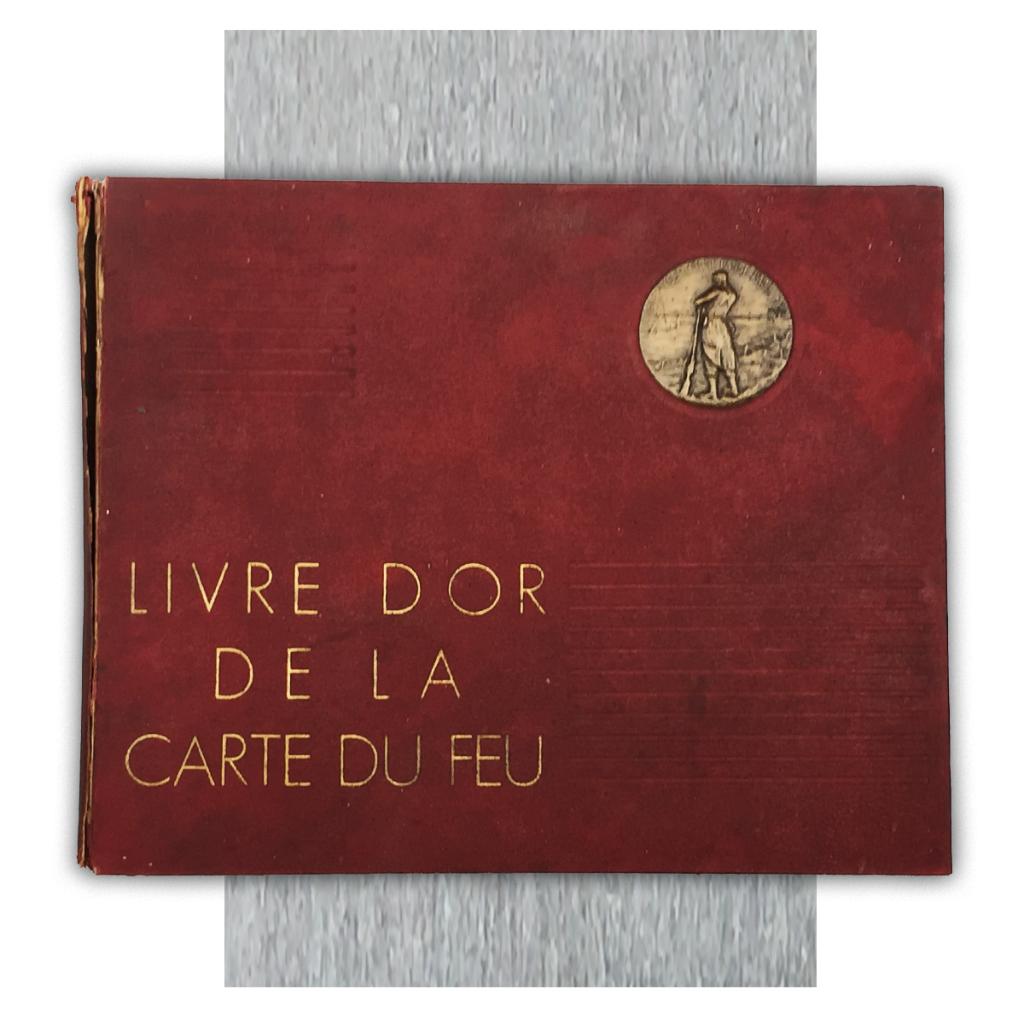 🚨ABL RARE : LIVRE D'OR DE LA CARTE DU FEU ORIGINAL, Envoi, Armée de terre, Ruban, Médaille ou Ailes