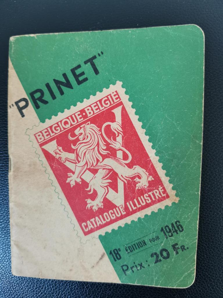 oude cataloog Prinet 1946 - België - 18e editie, Postzegels en Munten, Ophalen of Verzenden, Catalogus