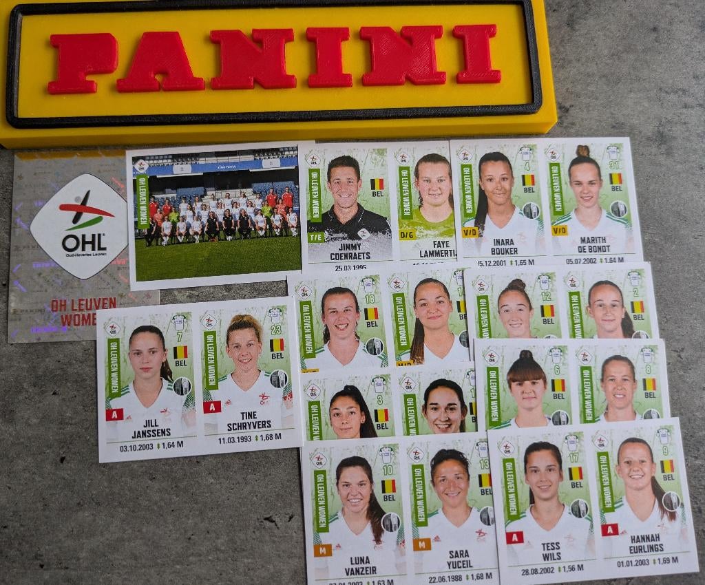 Panini FOOTBALL 2020/21 STICKERS 11Xdames OHL LEUVEN VOETBAL, Ophalen of Verzenden, Nieuw