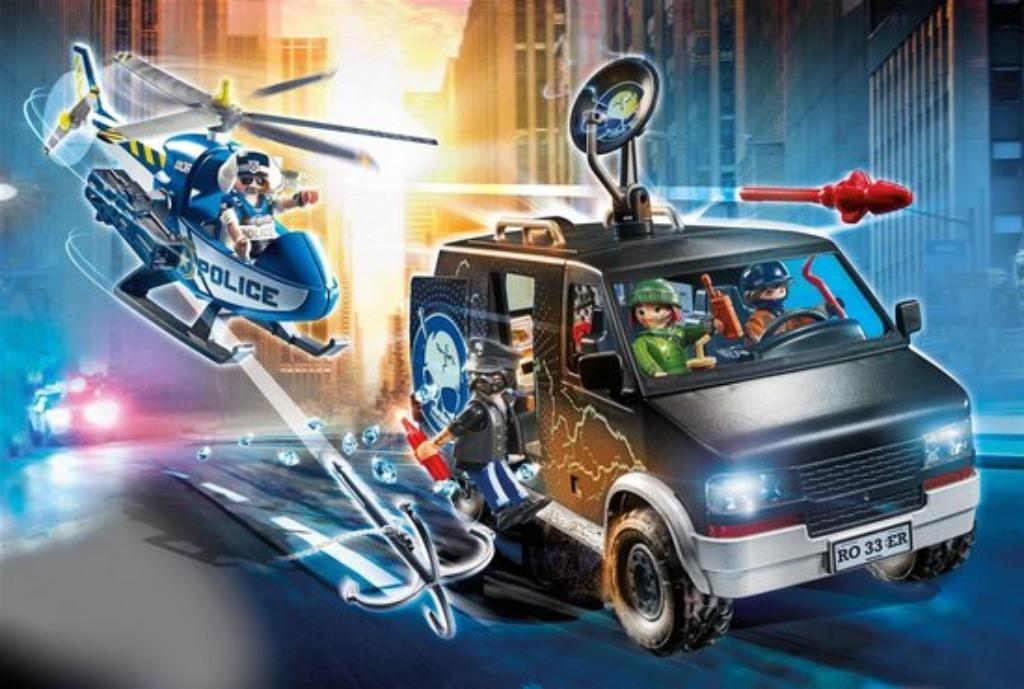 PLAYMOBIL City Action Politiehelikopter: achtervolging voert, Ophalen of Verzenden, Zo goed als nieuw
