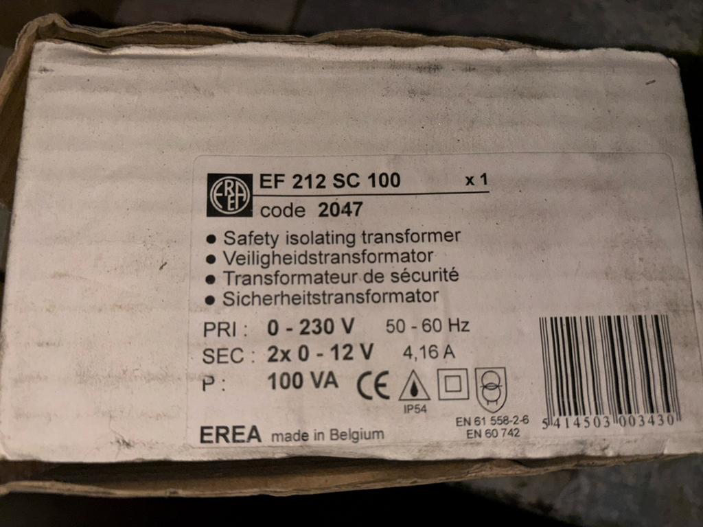 Transfo Erea, Elektronische apparatuur, Onderdelen en Toebehoren, Nieuw, Ophalen of Verzenden
