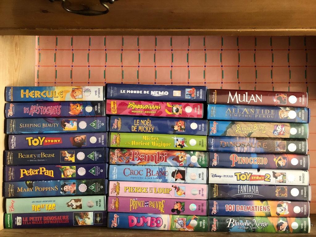 Lot de 27 Cassettes Disney, Cd's en Dvd's, Ophalen, Tekenfilm, Alle leeftijden, Zo goed als nieuw