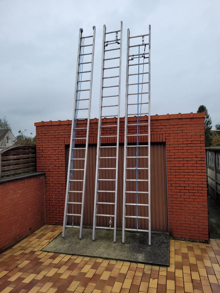 Solide 3-delige touwoptrek ladder 3x20 sporten, Pliable ou rétractable/escamotable, Comme neuf, Échelle, Enlèvement