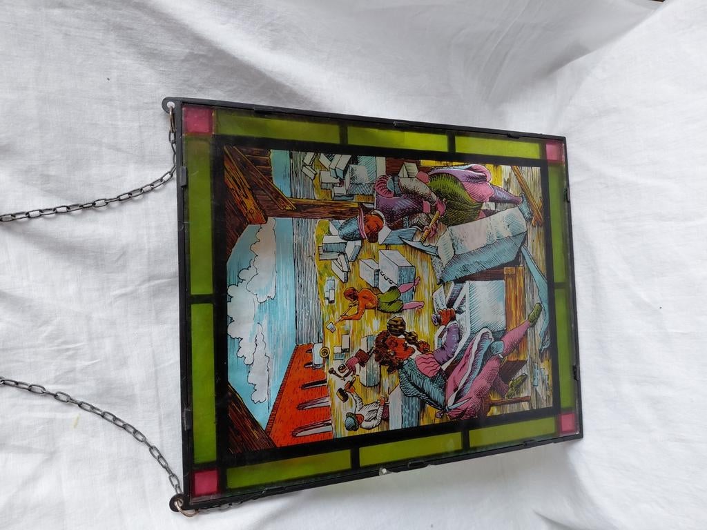 Steensnijders glas in lood, Ophalen of Verzenden