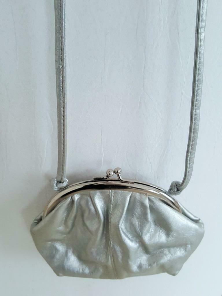 portemonnee vintage zilveren tas kliksluiting 18x24, Ophalen, Zilver