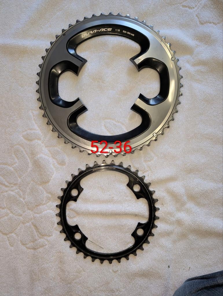 Dura ace fc-9000 Kettingbladen set, Fietsen en Brommers, Ophalen, Zo goed als nieuw, Crankstel of Pedalen, Shimano