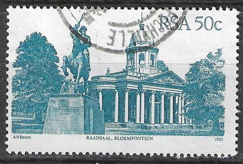 Afrique du Sud 1982 - Yvert 520 - Salle du Conseil (Raa (ST), Timbres & Monnaies, Timbres | Afrique, Envoi, Afrique du Sud, Affranchi