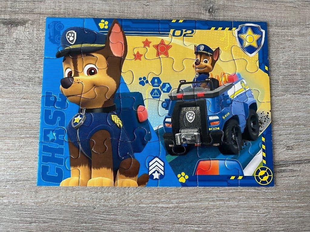 Puzzel Paw Patrol 4 in 1, Ophalen, 10 tot 50 stukjes, Zo goed als nieuw, 2 tot 4 jaar