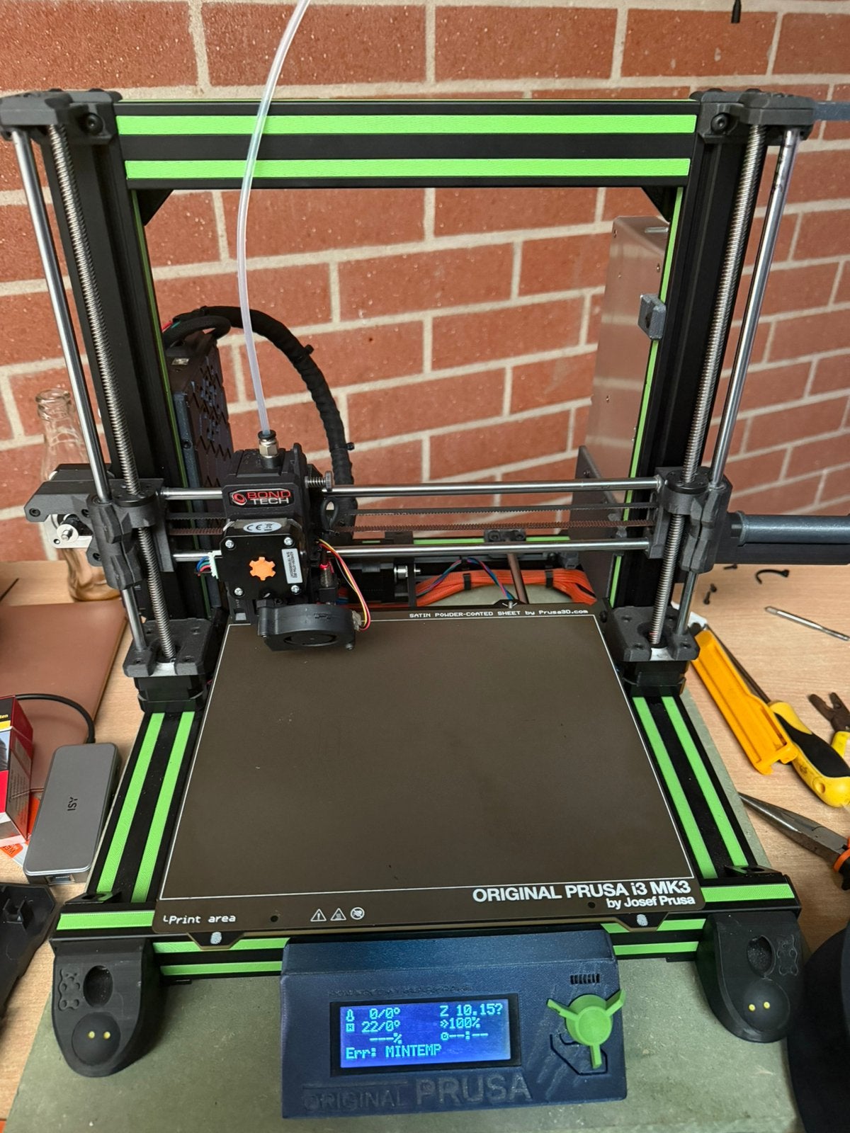 3d printer prusa i3 mk3, Computers en Software, 3D Printers, Ophalen, Zo goed als nieuw, Filament