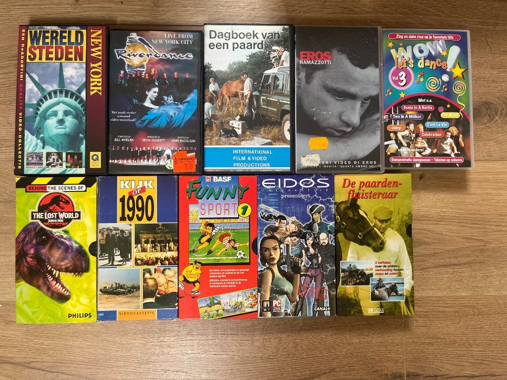 Lot videocassettes, Ophalen, Gebruikt, VHS