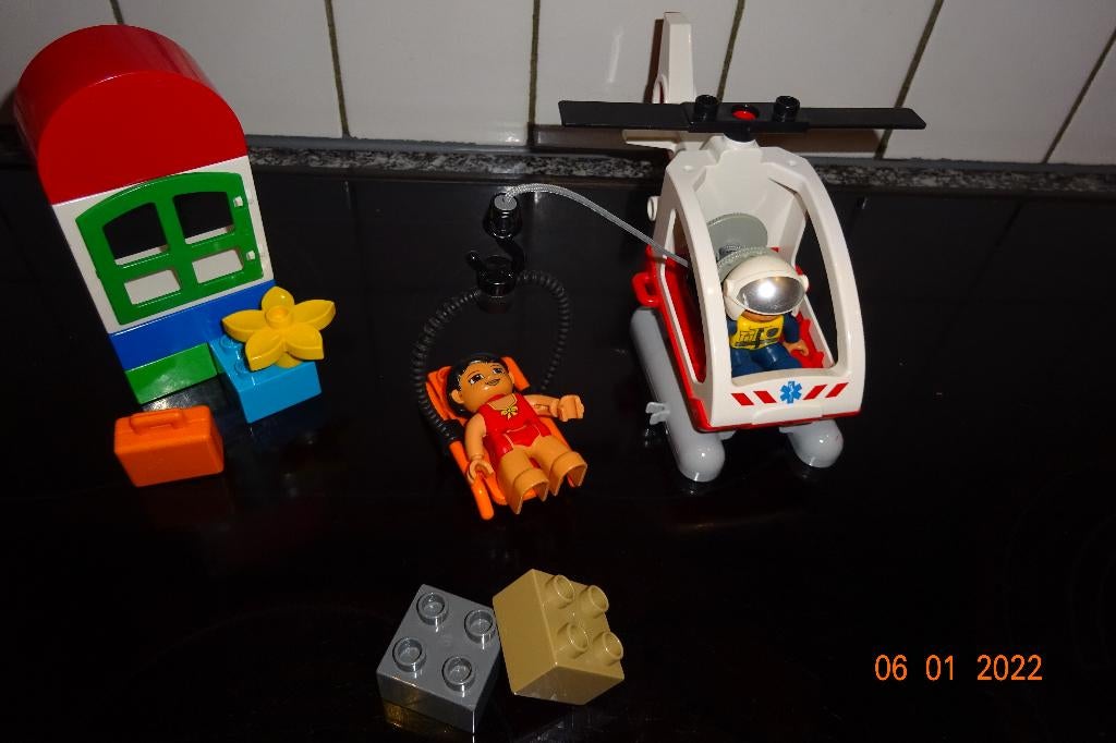 Duplo ziekenhuis reddingshelicopter 5794*VOLLEDIG*, Enlèvement ou Envoi, Ensemble complet, Duplo