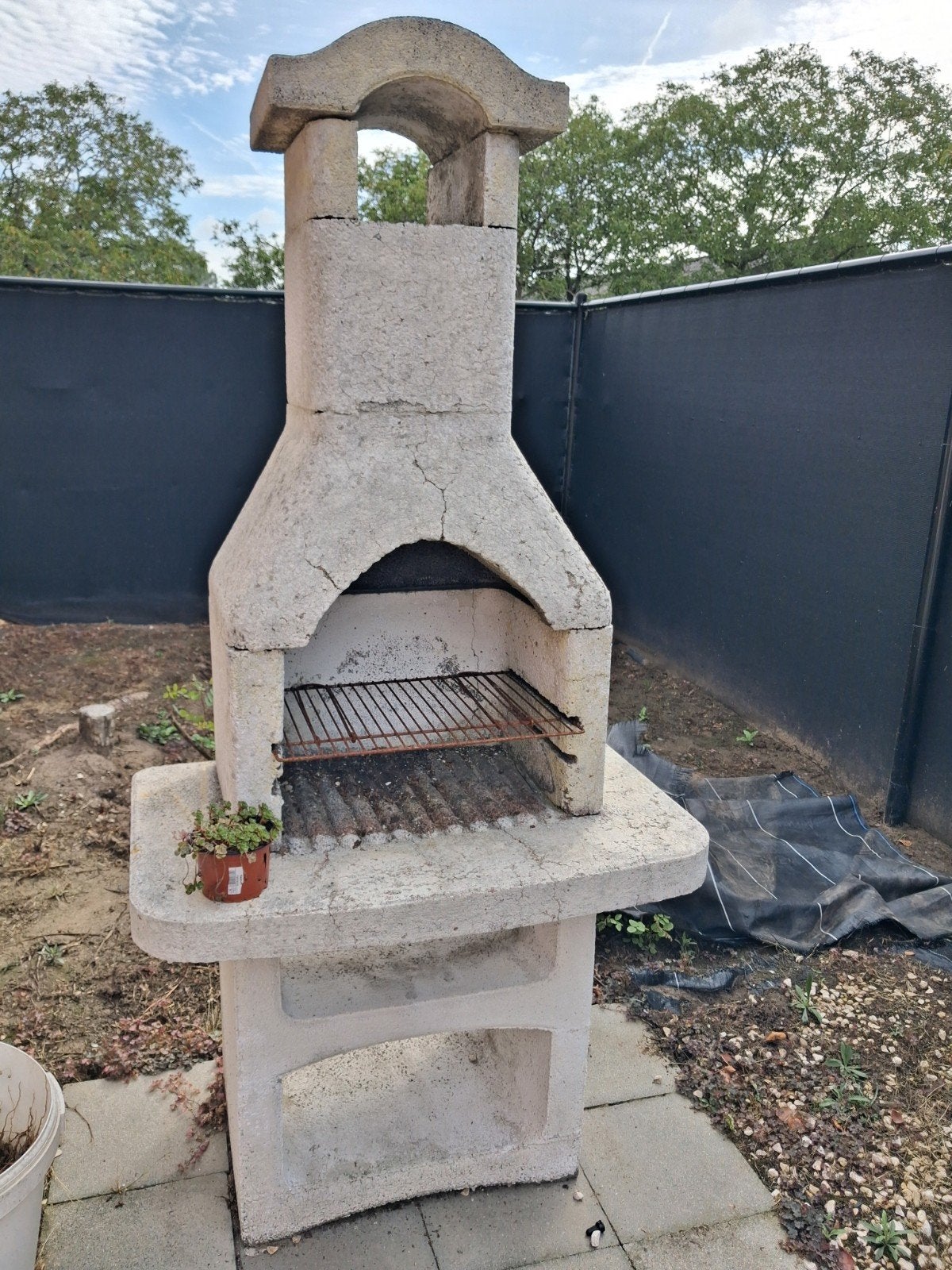 stenen barbecue, Tuin en Terras, Houtskoolbarbecues, Ophalen