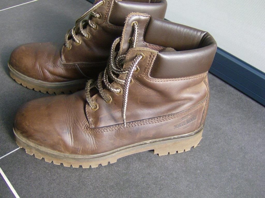 Heren Bottines - Leder - bruin - maat 42 - North Wood, Enlèvement, Brun