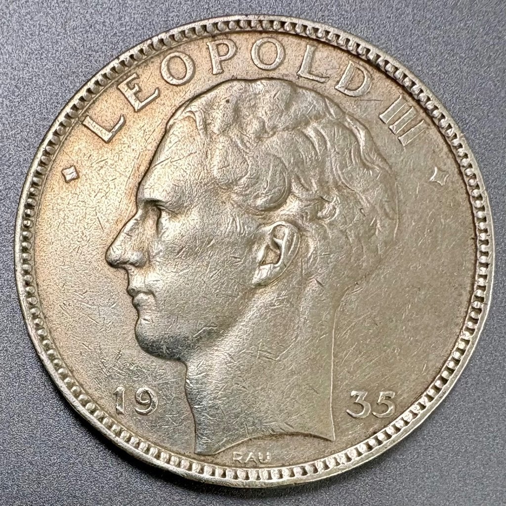 België - Zilveren 20 Frank 1935 - Leopold III (B-positie), Zilver, Ophalen of Verzenden, Losse munt, Zilver