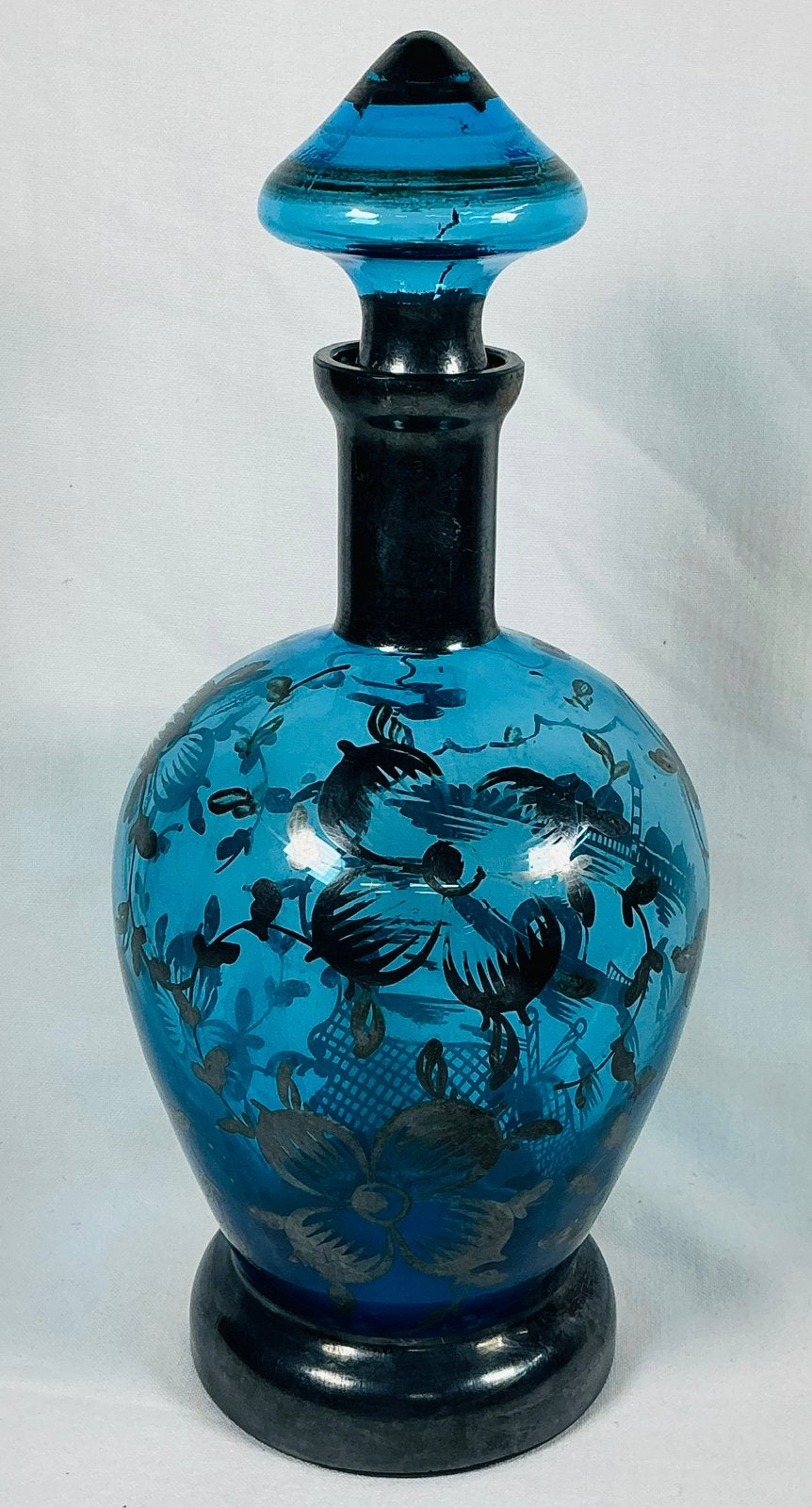 Empoli Antiek Art Deco design glazen karaf flacon, Ophalen of Verzenden