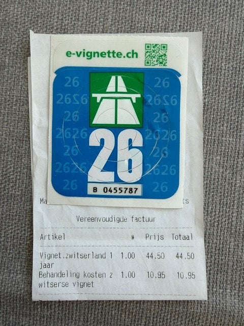 Wegenvignet Zwitserland