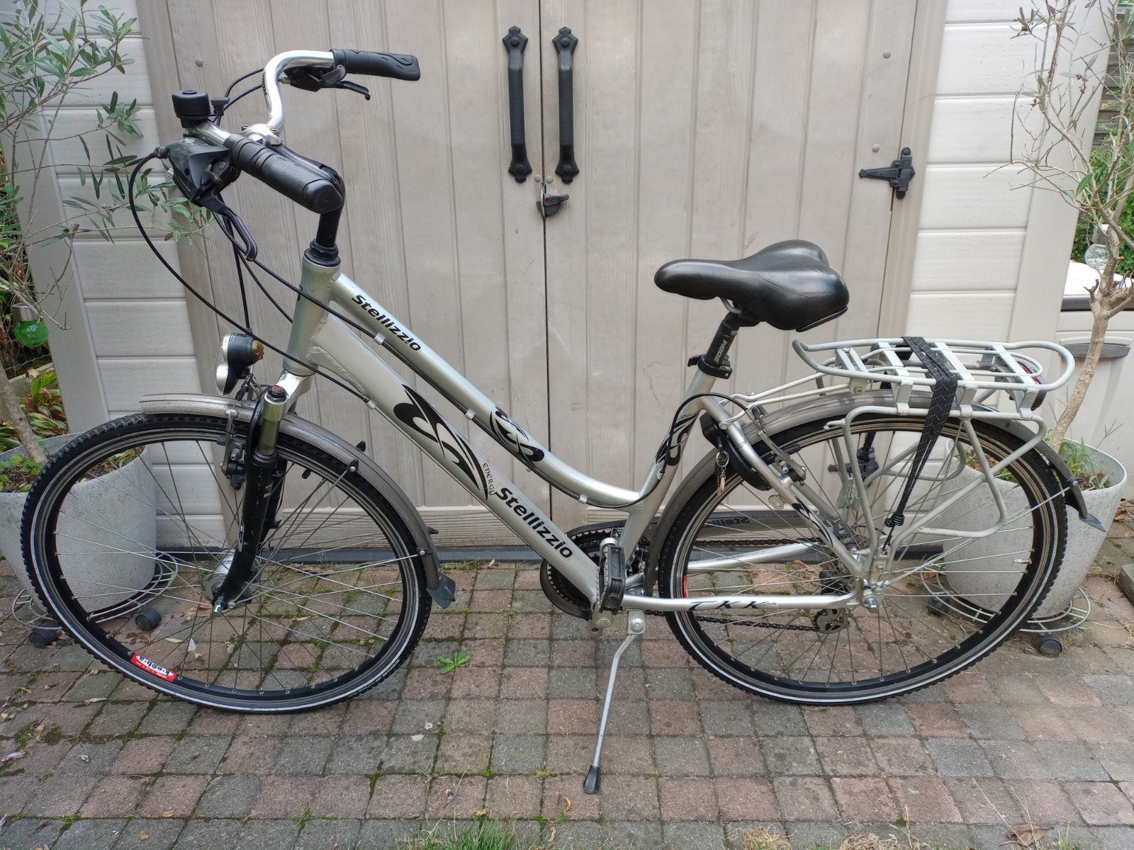 Damesfiets Stellizio energy in prima staat te Leuven., 28 inch, Velgrem, Zo goed als nieuw, 15 tot 20 versnellingen