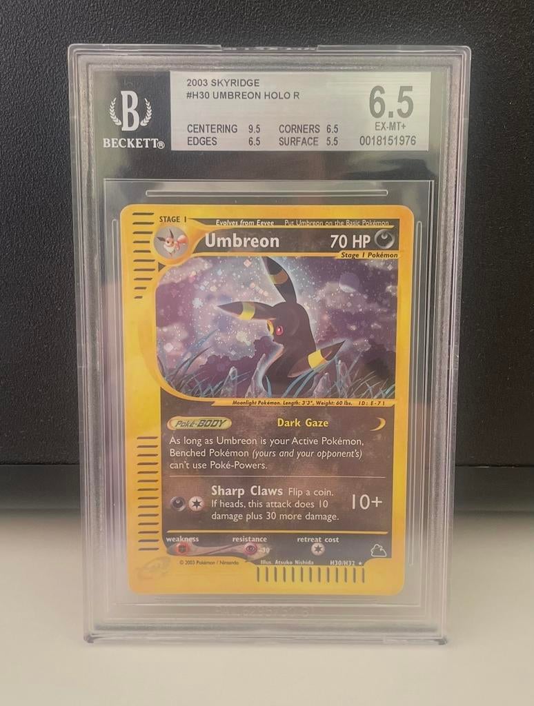 Umbreon Skyridge Becket 6.5 Original Moonbreon, Enlèvement ou Envoi, Neuf, Plusieurs cartes, Foil