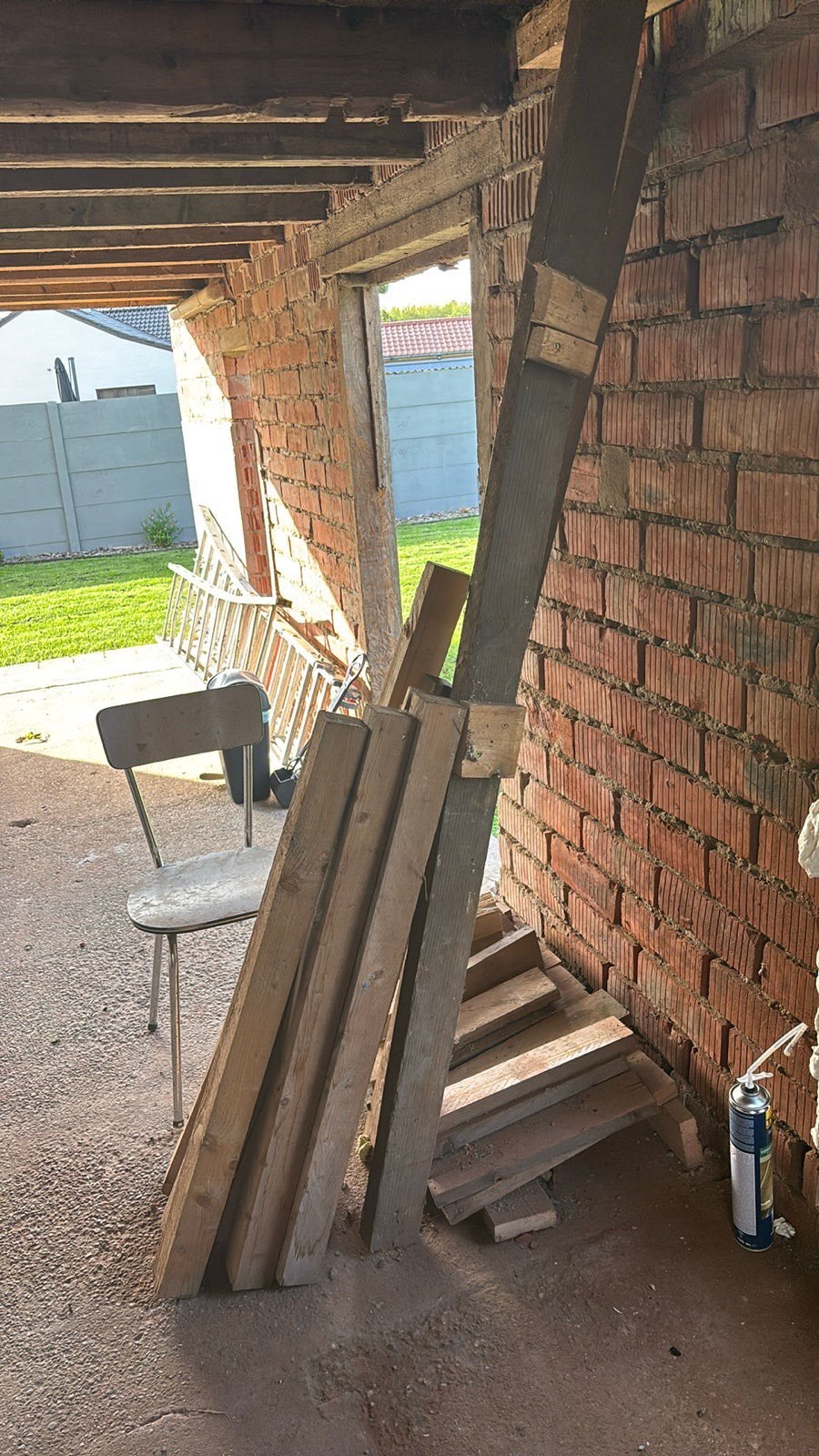 Gratis hout, Tuin en Terras, Palen, Balken en Planken, Ophalen, Zo goed als nieuw
