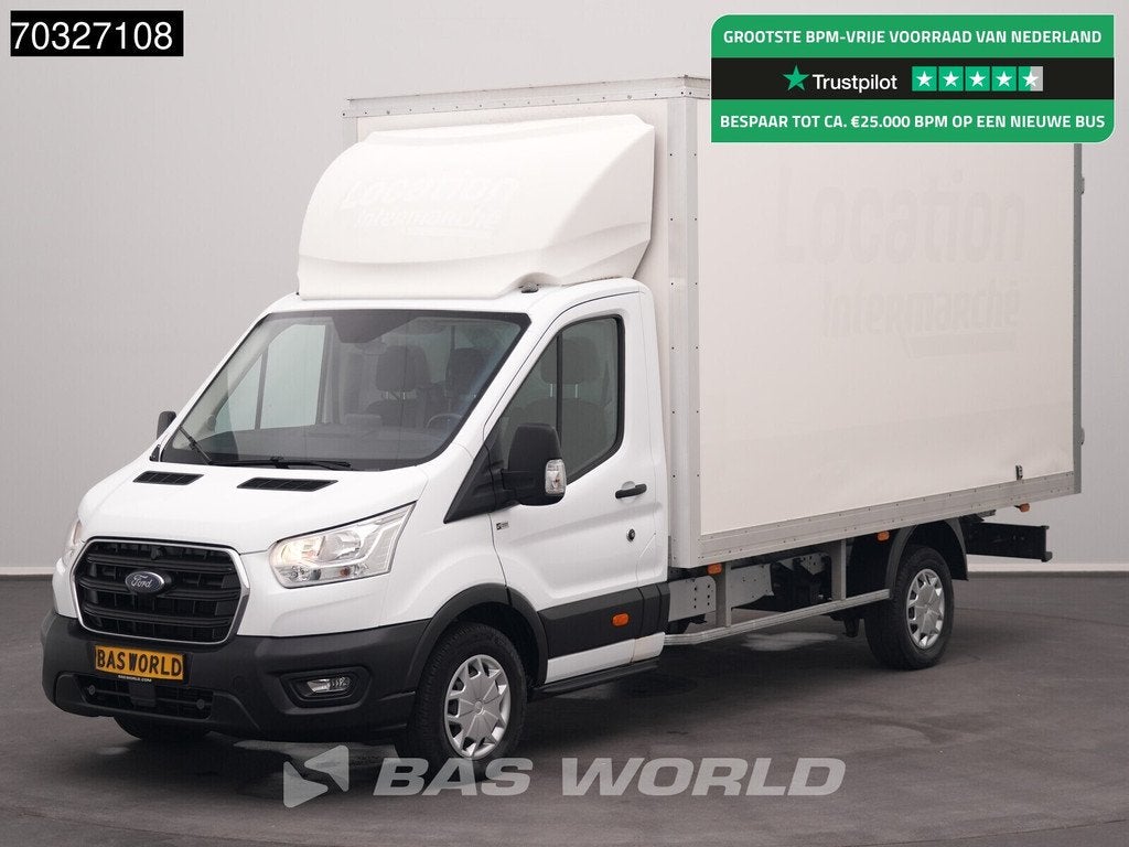 Ford Transit 130pk Bakwagen Achterdeuren Navi Airco Cruise E, Auto's, Bestelwagens en Lichte vracht, Stof, Euro 6, 4 cilinders