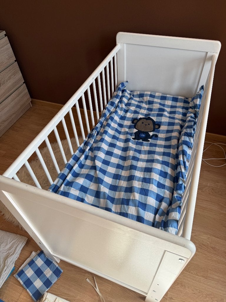 Kinderbed incl matras en bekleding, Ophalen, Gebruikt, 70 tot 85 cm, Minder dan 140 cm