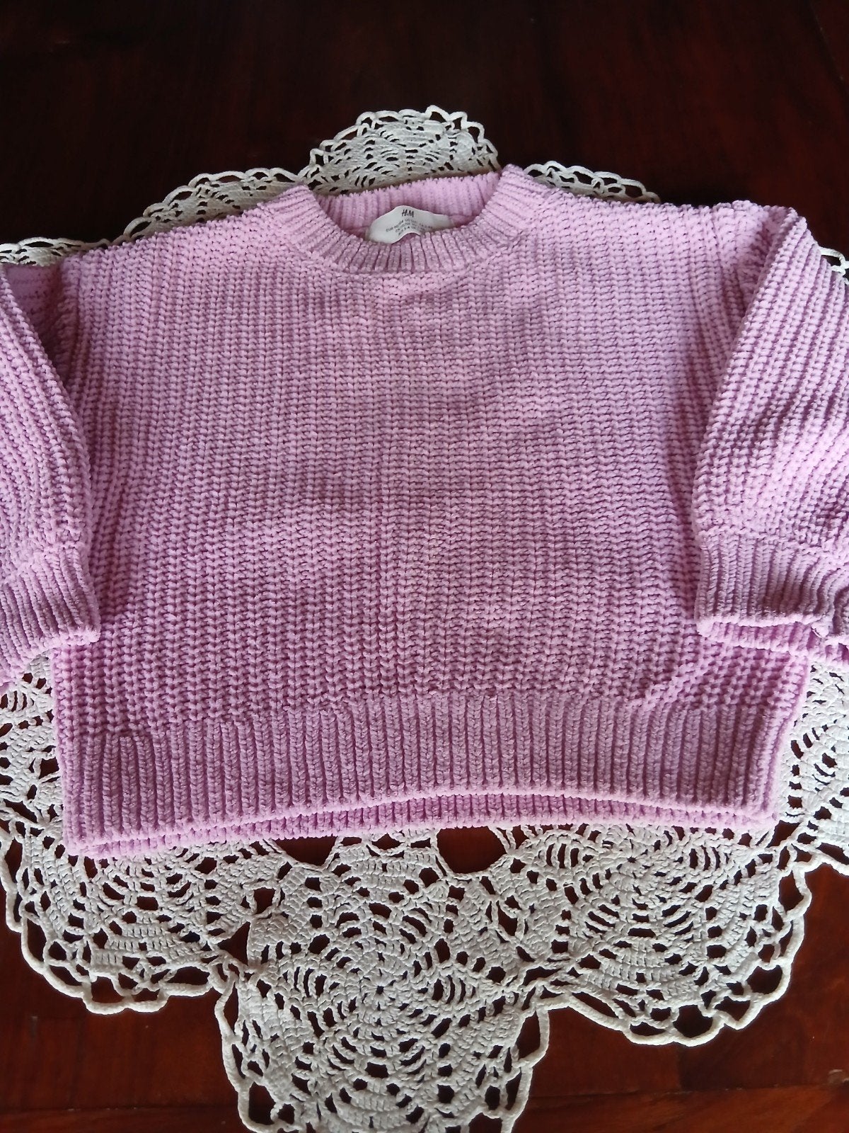 • Zachte lila/roze gebreide trui H&M (maat 98/104), Ophalen of Verzenden