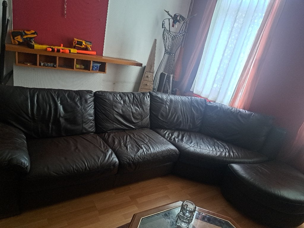 Canapé en cuir vintage, Maison & Meubles, 100 à 125 cm, Banc d'angle, Vintage, Comme neuf