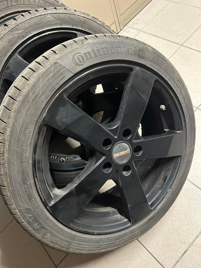 Dezent velgen + banden 17” 5x 112, Auto-onderdelen, Banden en Velgen, Banden en Velgen, 17 inch, 215 mm, Gebruikt, Ophalen