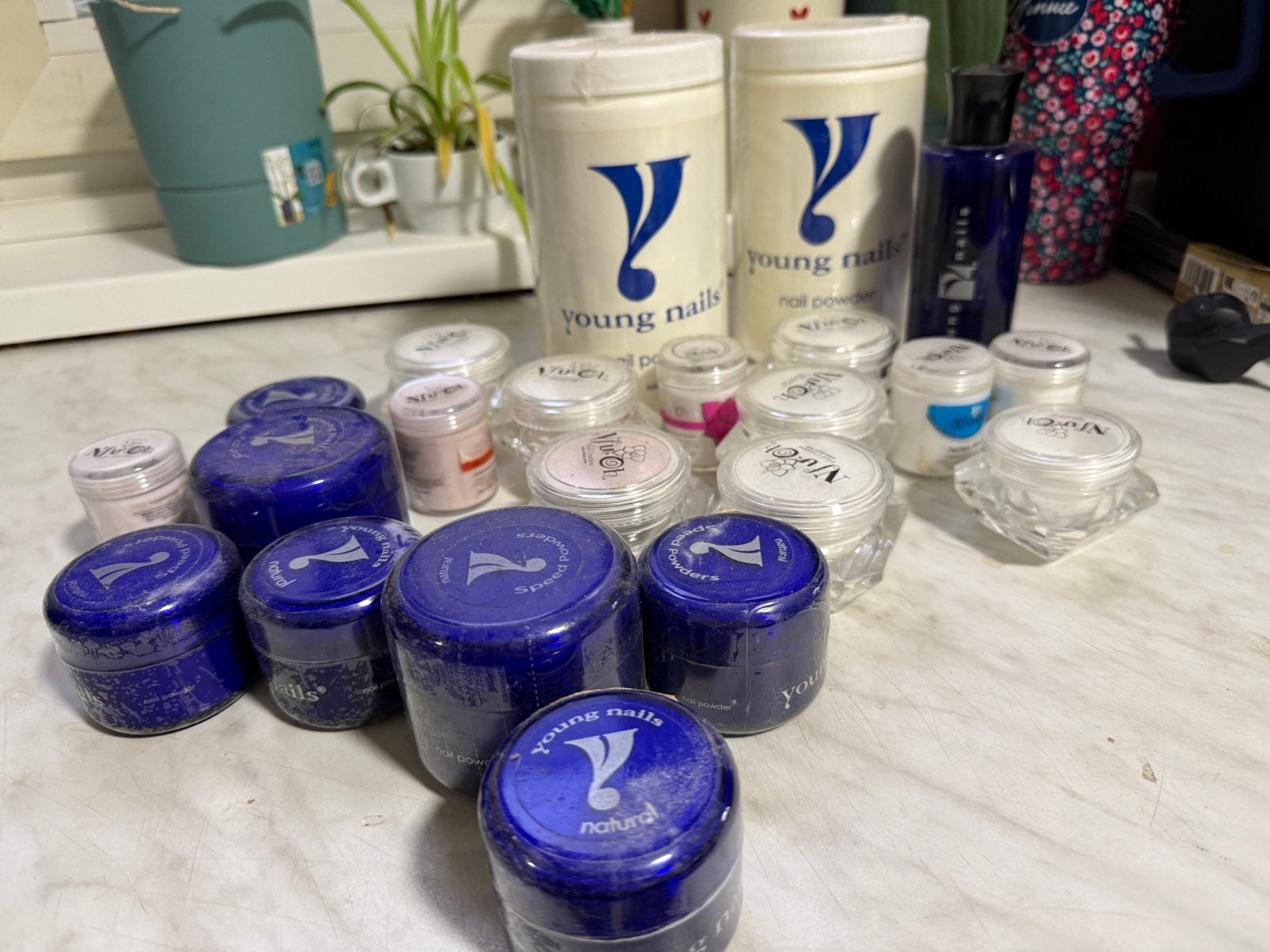 Acryl poeder young nails en nfu.oh, Ophalen, Zo goed als nieuw