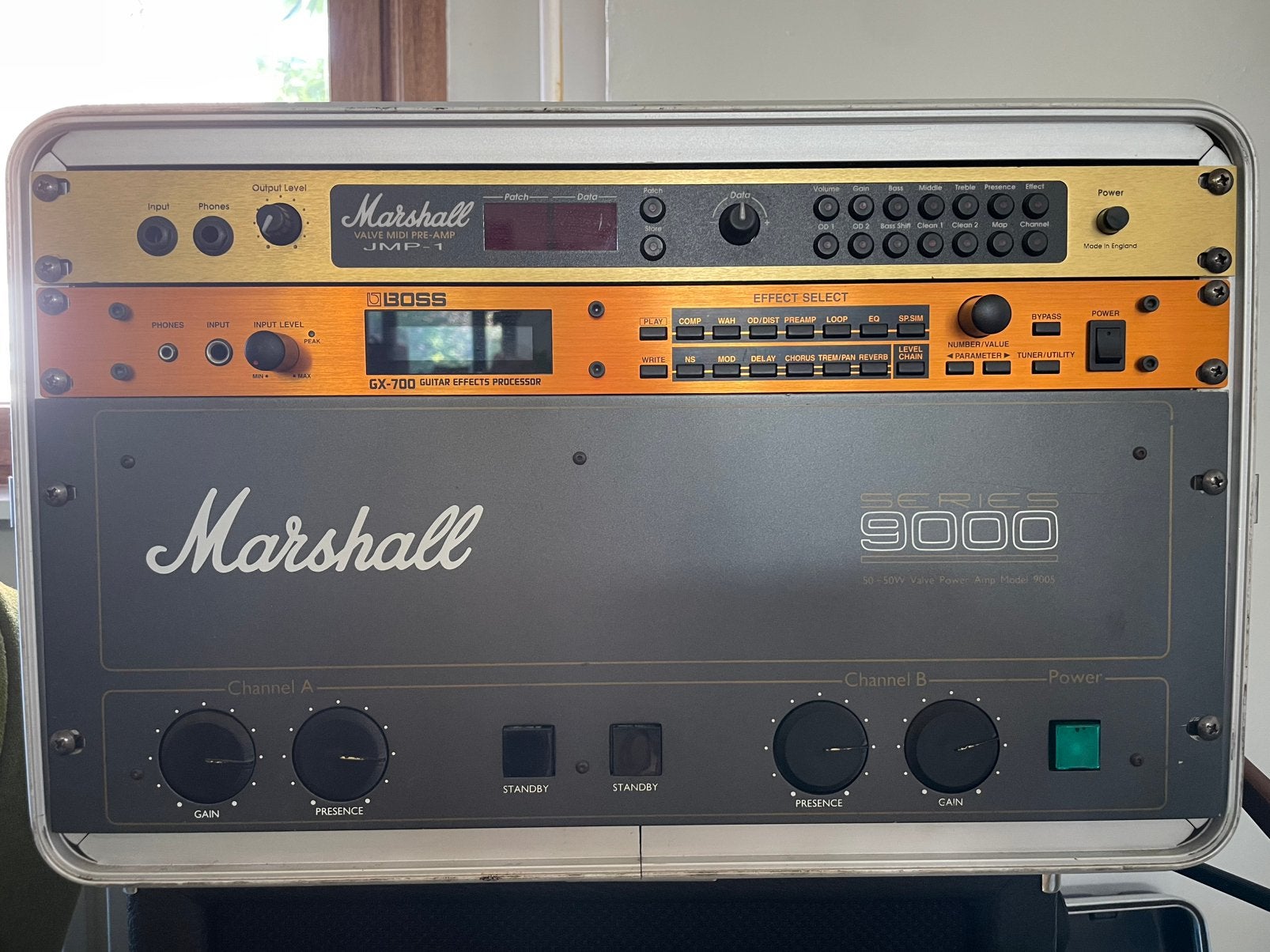 Te koop Marshall JCM-800+4x12, Brunetti Dual cab, Musique & Instruments, Enlèvement, Utilisé