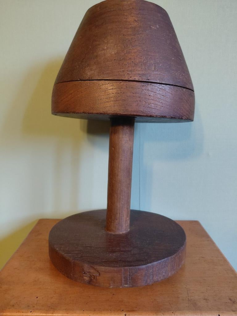 Antieke eikenhouten hoedenmal, hat block, hoedenvorm, Ophalen of Verzenden